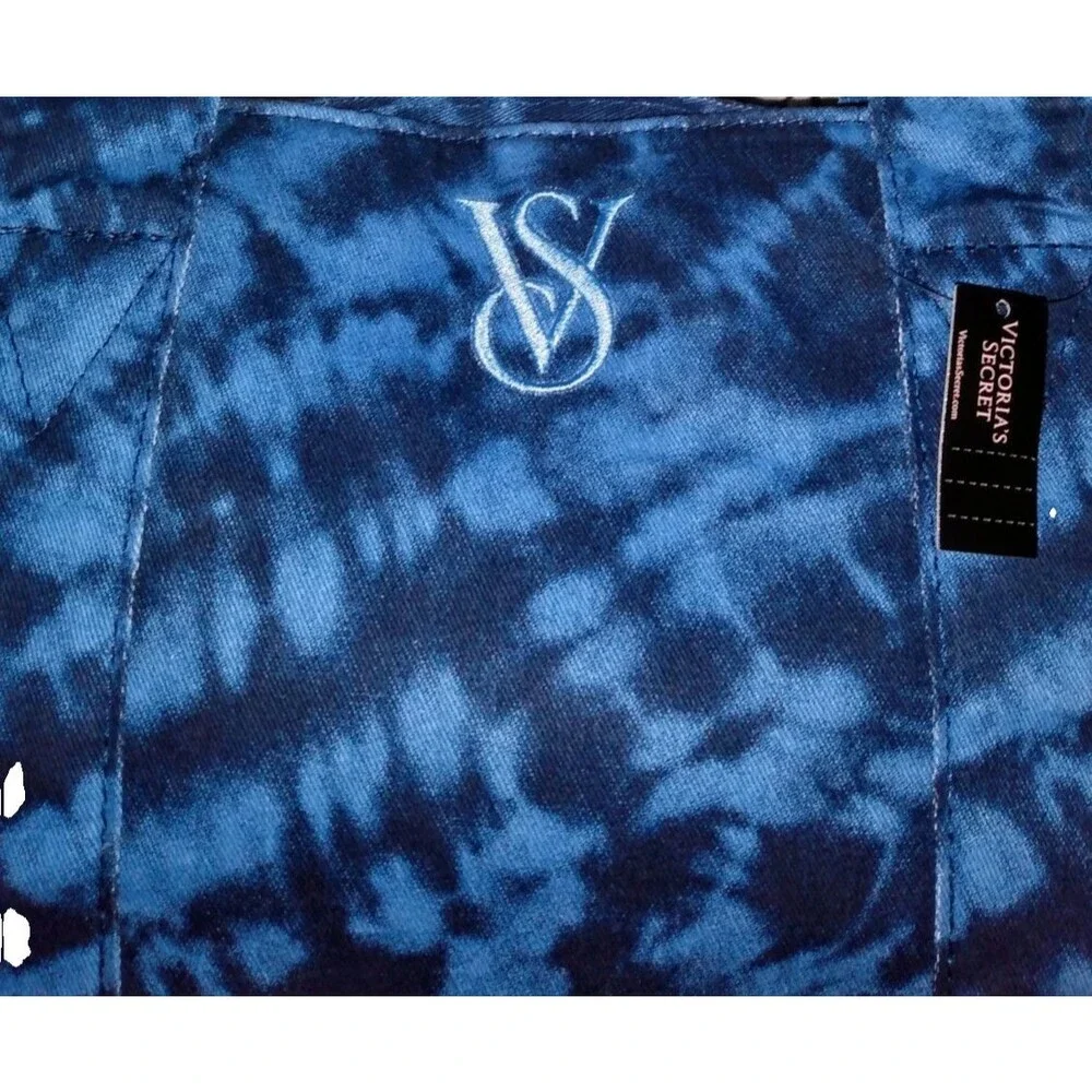 Victoria’s Secret XL Weekender Tote –Blue/Navy Tie-Dye Logo, Limited Edition NWT